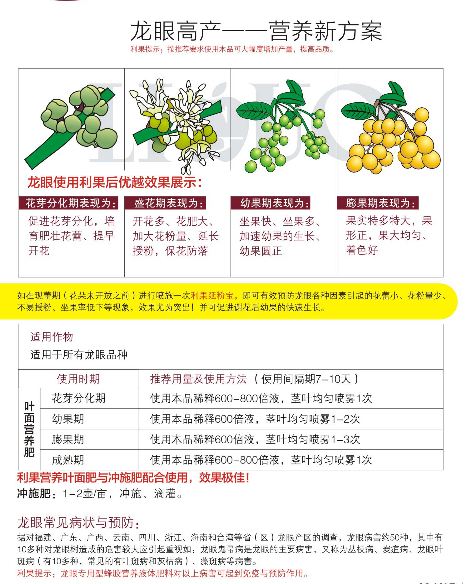 利果国际龙眼叶面肥